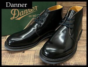送無 新品 Danner ダナー D214501 日本製 WHEELER ウィーラー Vibram ビブラム タイガム ソール ガラス レザー チャッカ ブーツ 黒 27.0 ①