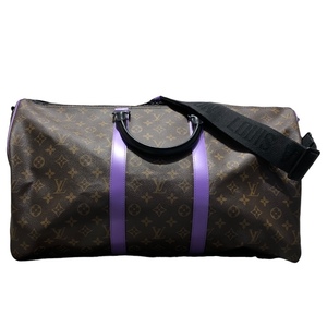 ルイ・ヴィトン LOUIS VUITTON キーポルバンドリエール50 M46775 モノグラム・マカサー 塩化ビニール/レザー ボストンバッグ メンズ 中古