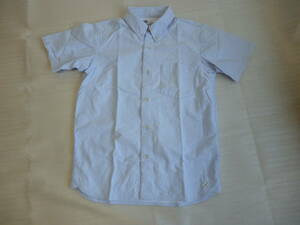 ②BLUCO 半袖ボタンダウンシャツ Mサイズ ブルコ ワークシャツ　ブルー