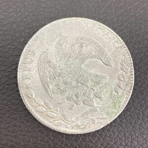 4107 メキシコ メキシコ銀貨　8R 1886年　貿易銀　Mexico silver coin 硬貨 大型コイン　約27.1g 外国コイン 