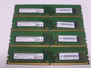 メモリ デスクトップパソコン用 Micron DDR4-3200 PC4-25600 16GBx4枚 合計64GB 起動確認済みです