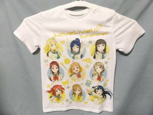 TLS02087 ｜ 半袖Tシャツ メンズM相当 / ラブライブ！ サンシャイン 一番くじ Aqours アクア Love Live! ホワイト 古着・洗濯済 ｜ Tシャツ