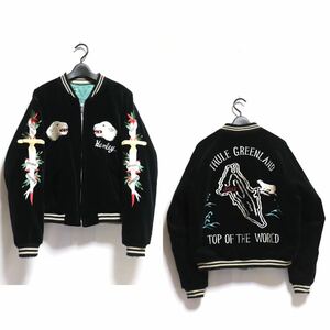 希少【東洋エンタープライズ toyo enterprise/taylor】TT11147 THULE GREENLAND embroidery souvenir jacket / 別珍 リバーシブル