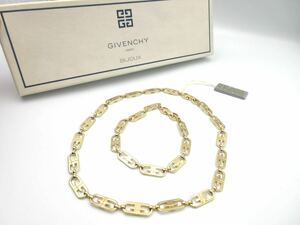 【新品同様】箱付き★2点set ジバンシー GIVENCHY ネックレス ブレスレット ヴィンテージ ジバンシイ メンズ レディース ir-23-m22-4.9e