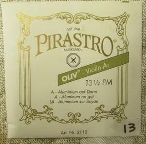 PIRASTRO OLIV Violin弦 A2 13 1/2 PM Nr2112 新品 