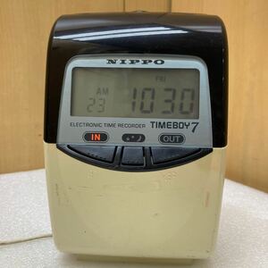 YK9823 NIPPO TIMEBOY7 タイムボーイ7 / タイムカード レコーダー　通電確認済　現状品　0223