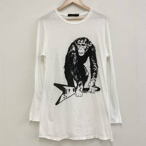 初期 UNDERCOVER BUT BEAUTIFUL 猿 チンパンジー ギター 長袖 カットソー ホワイト アンダーカバー ロンT Tシャツ VINTAGE archive 3080235