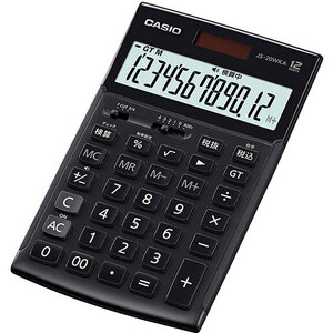 カシオ計算機 CASIO 実務電卓(検算タイプ) ジャストタイプ12桁 ブラック JS-20WKA-BK-N