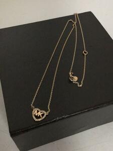 MICHAEL KORS◆ハートトップ/MKロゴネックレス/SV925/GLD/トップ有/レディース