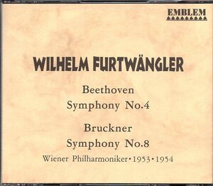 ベートーヴェン：交響曲第４番、ブルックナー：交響曲第８番/フルトヴェングラー＆VPO（２CD)