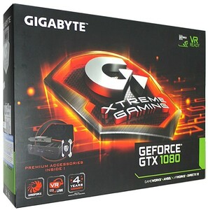 【中古】GIGABYTE製グラボ GV-N1080XTREME-8GD Premium pack PCIExp 8GB 元箱あり [管理:1050006284]