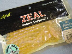 ZEAL カルプリッツ　スイムフィン　６”　クリスタルフィン新品