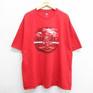 XL/古着 半袖 ビンテージ Tシャツ メンズ 00s MLB ボストンレッドソックス 大きいサイズ コットン クルーネック 赤 レッド メジャーリ