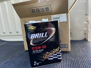 【4L】SUNOCO BRILL エンジンオイル 17.5w-50 全合成 エステル レーシングオイル 高性能 スノコ ブリル 【新品未開封】