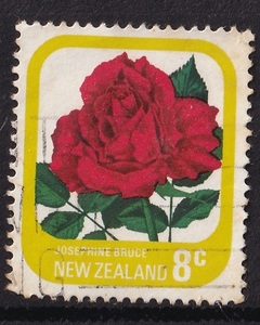 1979年頃/ニュージーランド/外国切手1枚セット/薔薇 バラ 花 ジョセフィンブルース/8c/NEWZEALAND JOSEPHINE BRUCE