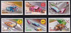 18 ケニア【未使用】＜「1978 SC#121-126 道路安全」 6種完 ＞ 