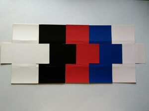クラフトボックス 白3枚 黒3枚 赤1枚 青1枚 ピンク1枚　計9枚セット(キズ、汚れあり)　長期保管品