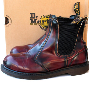 イングランド製★Dr.MARTENS ドクターマーチン★チェルシーブーツ 8=27 スチールトゥ サイドゴアブーツ ショートブーツ p i-595