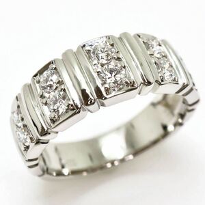 美品!!＊Ambrose(アンブローズ)Pt900 天然ダイヤモンドリング＊b 約7.8g 約12.0号 約0.51ct diamond ジュエリー ring 指輪 ED5/ED8