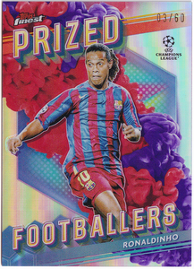 【ロナウジーニョ/Ronaldinho】2023-24 Topps Finest UEFA Club Competitions Prized Footballers Fusion Purple/Red /60
