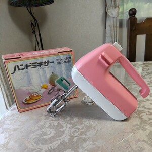 ハンドミキサー　HAND MIXER　ピンク　 KHX-6500 スピード切替５段　日本製　未使用保管品 作動確認済　取扱説明書　