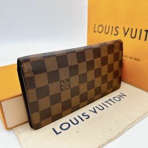 2778【美品】LOUIS VUITTON ルイヴィトン ダミエ ポルトフォイユ ブラザ 長財布 二つ折り財布 ウォレット N60017/SP0180