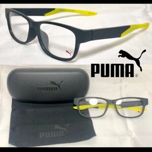 新品 送料無料 Puma プーマ メガネフレーム PU0187OA 002 ブラック/イエロー BLACK-BLACK-TRANSPARENT