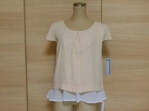 定価1449円◆キレイめ裾レイヤードフリル授乳口付きTシャツ/カットソー/授乳服/産前産後◇マタニティM-L/a143-1/2