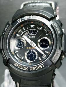 カシオ CASIO ジーショック G-SHOCK AW-591MS-1 メンズ 腕時計 デジアナ 2針 カレンダー 多機能 布製ベルト 新品電池交換済み 動作確認済み