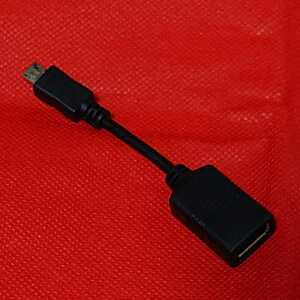 【送料120円】USB(microB to A)変換アダプター ブラック タブレットPCやスマートフォンをマウス・キーボードなどとつなぐ 接続