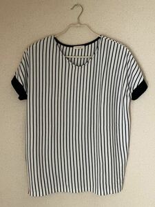 chocol raffine robe 半袖 シャツ Tシャツ ストライプ シャツ 半袖 チュニック　フリーサイズ