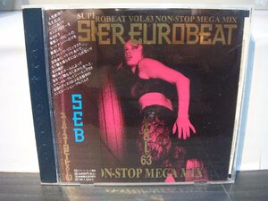 MB/H14HM-PEV 中古CD SUPER EUROBEAT NON-STOP MEGA MIX VOL.63 AVCD-10063 帯付き