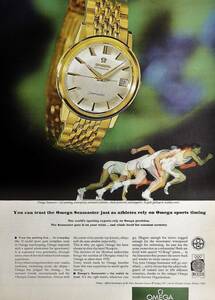 稀少・時計広告！1967年オメガ 時計広告/Omega Seamaster Automatic/Watch/オリンピック/N