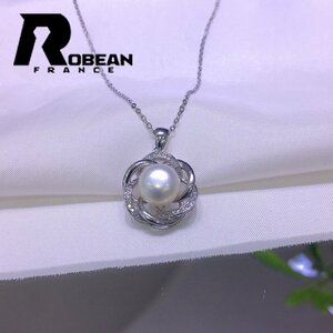 上級 EU製 定価5万円★ROBEAN・淡水真珠・ペンダント★天然パール パワーストーン s925 アコヤ真珠 本真珠 オシャレ 10-10.5mm P9010125