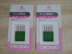 [m11798y z] デニム専用針 HA×1DE #16　5本入 マミーの四季　2セット　ジーンズや厚物などの専用針です