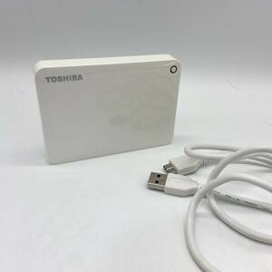 TOSHIBA 東芝 HD-PE20TW 外付け HDD USB 2TB ポータブル ホワイト 中古 Y422