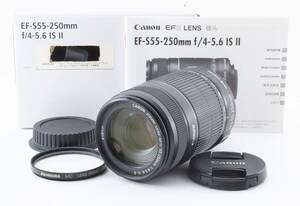 ★【限定！美品 取説つき】 Canon EF-S55-250mm F4-5.6 IS II ★ EF-S55-250IS2 手振れ補正付き 純正望遠レンズ 2112551