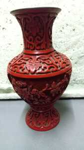 中国美術 中国 堆朱 古玩 花瓶 工芸品 