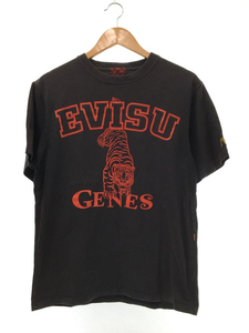 EVISU◆Tシャツ/42/コットン/BLK/無地