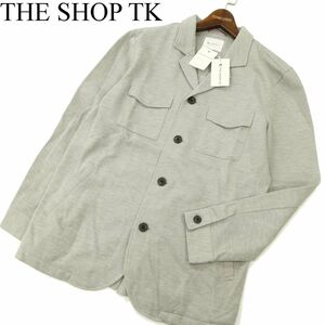 【新品 未使用】 THE SHOP TK タケオキクチ 秋冬 ワーク コンフォート ジャケット Sz.XL　メンズ グレー 大きいサイズ　C3T08060_9#N