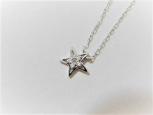 新品　スタージュエリー ネックレス　 K１８WＧ　ダイヤがキラキラ！お星さま　送料無料　45360円のお品　姫　STAR　JEWELRY