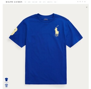 新品タグ付き Ralph Lauren ラルフローレン ビッグポニー Big Pony コットンTシャツ Boys L (14/16) 160cm レディースM-L相当