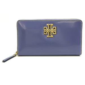 ［飯能本店］Tory Burch トリーバーチ ラウンドファスナー財布 長財布 レザー ブルー レディース DH78398