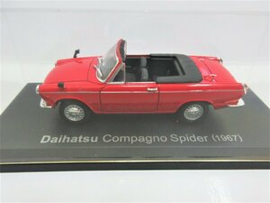 ☆アシェット 国産名車コレクション 1/43☆ Daihatsu Compagno Spider (1967) ダイハツ コンパーノ スパイダー hachette ミニカー 中古