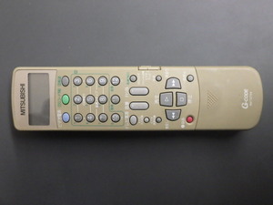 中古 MITSUBISHI 三菱電機 VHS デッキ G-CODE ビデオデッキ テレビ TV リモコン 型式: RM-72704 管理No.01643