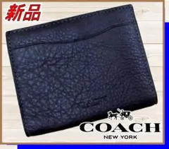 新品コーチCOACH◆日本限定◆スナップカードウォレット2つ折り財布ネイビー