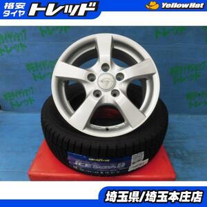 ノア ヴォクシー 中古 社外 グラスCF アルミホイール 15インチ 新品 冬タイヤ グッドイヤー アイスナビ8 195/65R15 4本セット