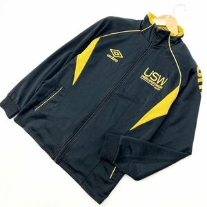 アンブロ ☆ umbro USW メンズ ジャージ トラックジャケット L ブラック × ゴールド ランニング トレーニング 練習着にピッタリ♪■AC195