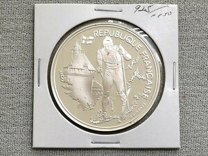 外国銭　100フラン銀貨 1991 アルベールビル冬季オリンピック 海外コイン