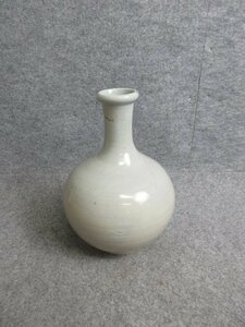 伊万里 白磁 一升徳利 [B33024] 高さ24cm 直径17cm 酒器 花瓶 アンティーク 古玩 古美術